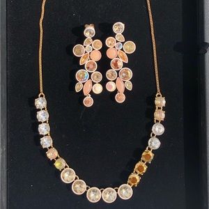 J.Crew statement piece earrings and necklace